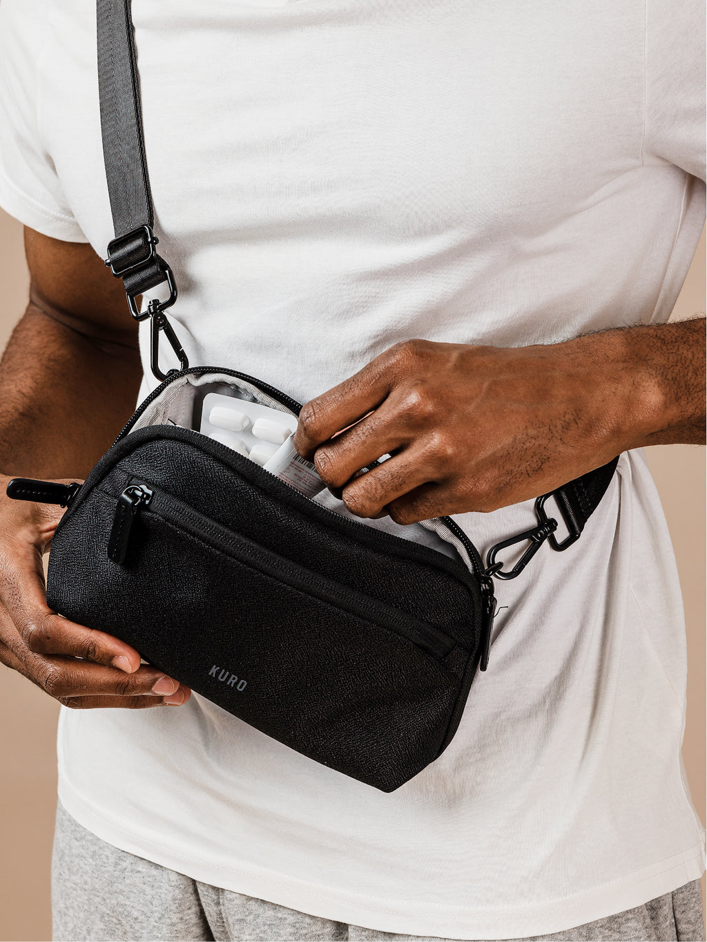 Detachable 2L sling bag included with the Everyday Workpack

